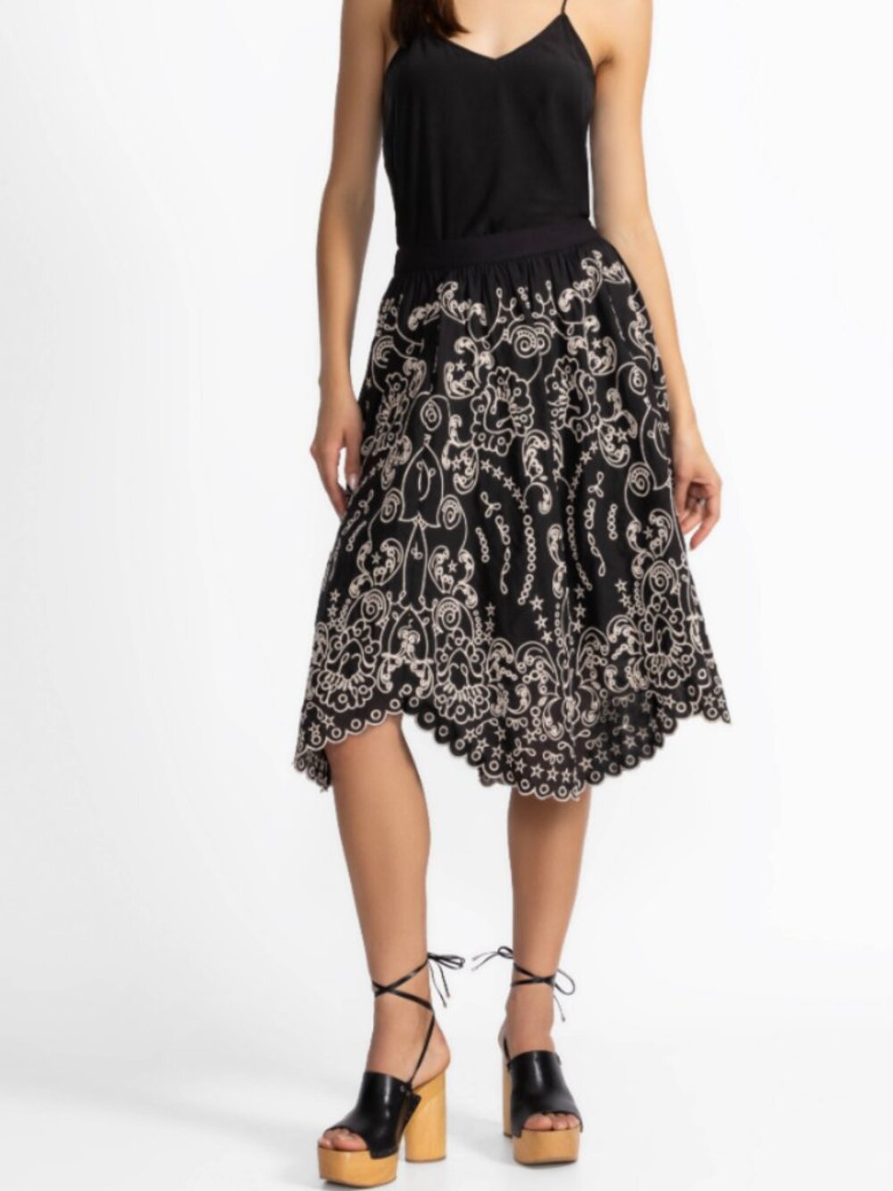 Johnny Was Millie Midi Skirt, Medium